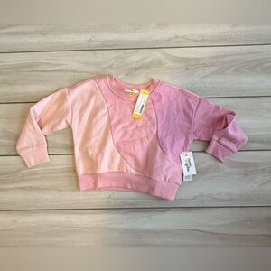 rumi + ryder The Favorite Fleece Crewneck Sweatshirt Pink SZ 4/5 NWT STITCH FIX